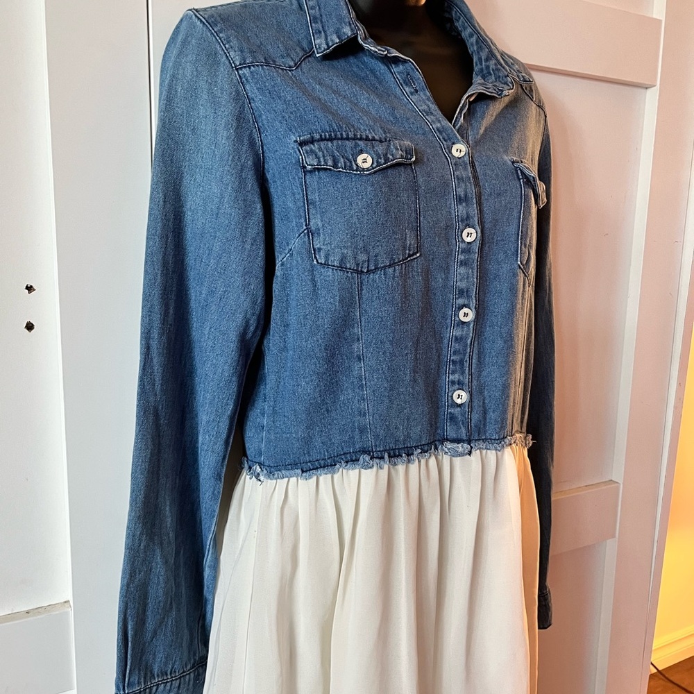 Denim Dress stampede Stella tweed Jean dress cream western coastal cowgirl